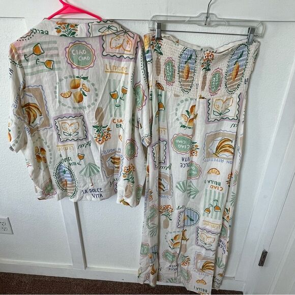 Paper Heart Women's Large Vacation Button-down and Strapless Dress Set - Picture 8 of 10